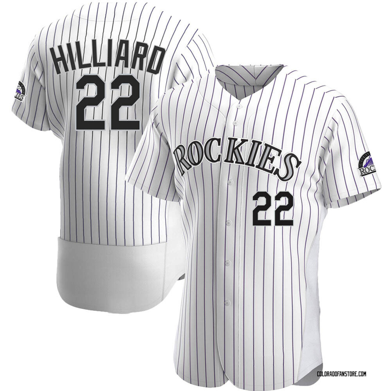 2022 Colorado Rockies Sam Hilliard #22 Game Used White Jersey City